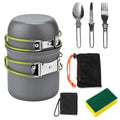 8-Piece Camping Cookware Set | Aluminum Pot, Lid & Utensils