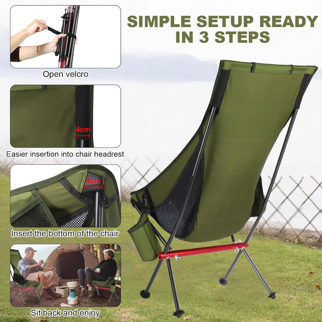 Ultralight Folding Camping Chair | 150kg Capacity | Oxford Cloth