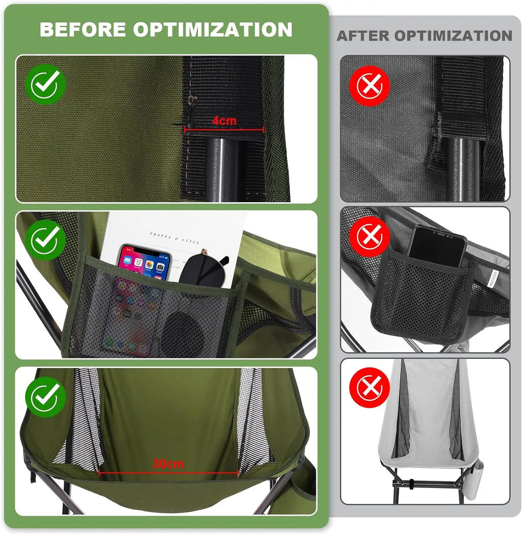 Ultralight Folding Camping Chair | 150kg Capacity | Oxford Cloth